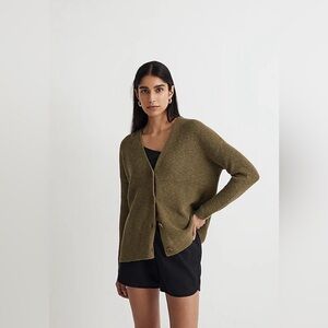 madewell V-Neck Button-Front Long Cardigan Sweater